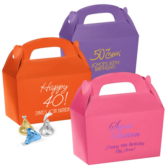 Personalized Large Favor Boxes for Birthdays